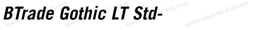 BTrade Gothic LT Std字体转换